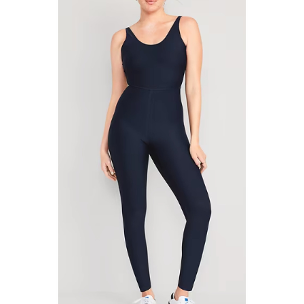 Old Navy Navy One Piece Sleeveless Workout Jumpsuit Bodysuit XL NEW Womens